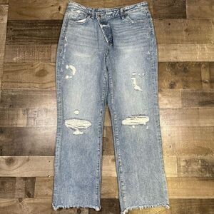 Flying Monkey Women’s Size 29 Cropped Ankle Bootcut Jeans Blue Medium Wash Denim